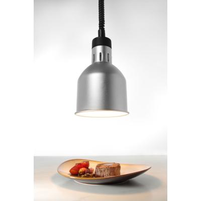 Výškově nastavitelná ohřívací lampa válcová, HENDI, Stříbrná, 230V/250W, ⌀175x(H)250mm | 273883